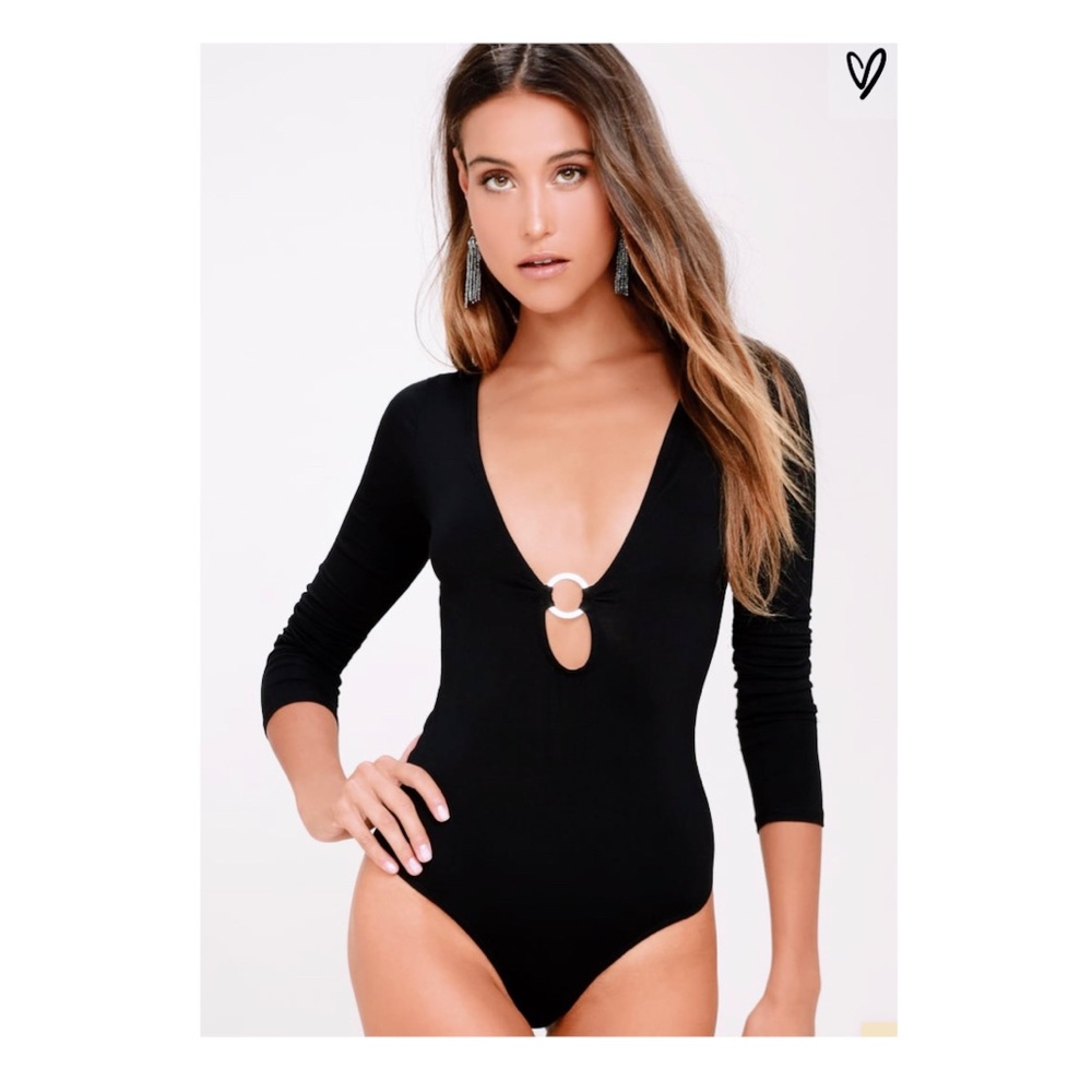 black, Lulus plunge body suit